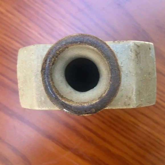 Vintage 💐 MCM Stoneware 70’s Small Floral Bud Vase Kitschy Home Accent Decor - Picture 13 of 16
